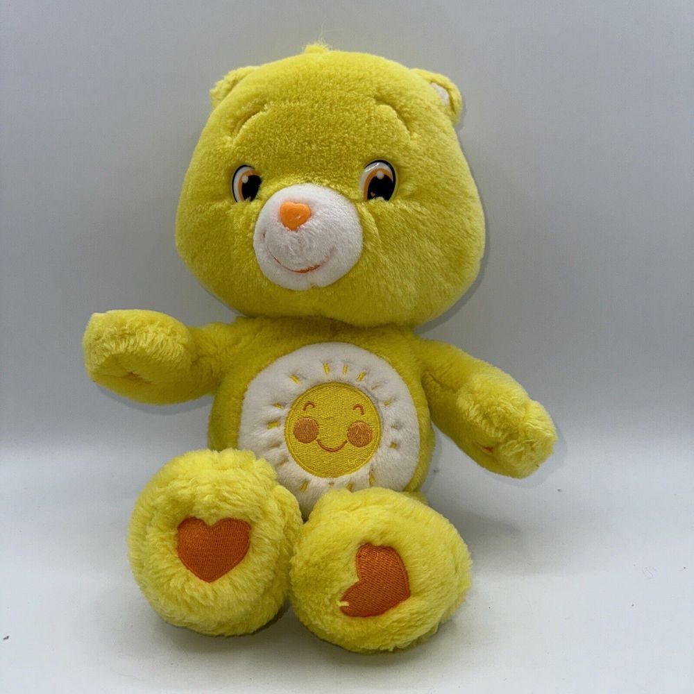 Vintage 2002 Care Bears Funshine‎ Bear Yellow Sunshine 13"